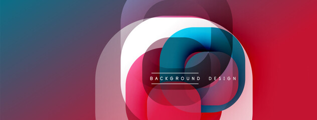 Aufkleber - Abstract background with layered translucent gradient shapes