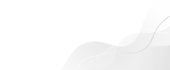 Aufkleber - Vector minimal geometric white light banner background abstract design.