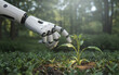 © vian - Robotic Precision: Nurturing the Seedling in a Technological Ecosystem Demonstrating the harmonious blend of advanced engineering and ecological conservation, embracing a sustainable future vision
