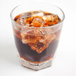 © PhatCha - Cola with Ice Cubes on a White Background | Refreshing Cola Drink.