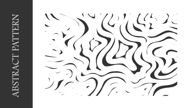 Abstract Pattern wave shape lines, curves, brush strokes with repeating patterns. Abstract background, graphic resource, design.