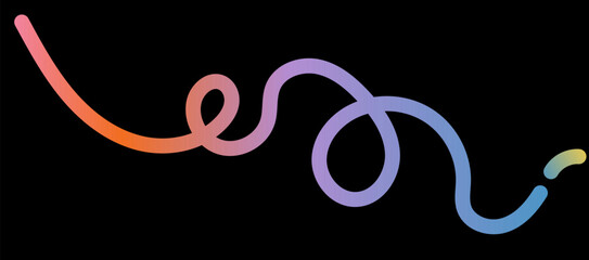 Aufkleber - Abstract gradient background with smooth 3D lines, dynamic swirls, and wavy shapes. Modern and trendy fluid design with vibrant colours and geometric flow.