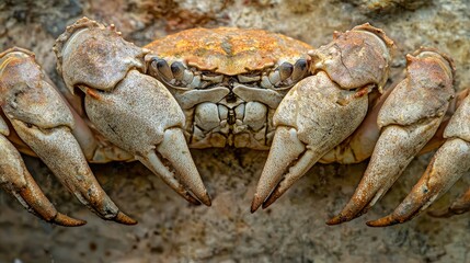 Poster - view of a spider crabâ€™s legs and shell, showcasing its unique features. 