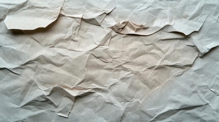 Aufkleber - Close Up Crumpled Brown Paper Texture Showing Abstract Wrinkles Folds and Torn Edges Perfect Background