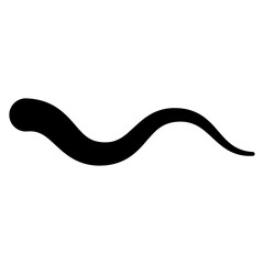Poster - Thick Curve wave serpentine, wavy Snake Silhouette Shape Wildlife Symbol