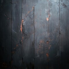 Aufkleber - Weathered Wood Texture Dark Black Vertical Planks Showing Peeling Paint and Grain Details with Warm Tones
