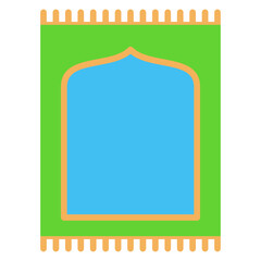 Poster - Simple blue and grand Graphic of a Muslim Prayer Rug