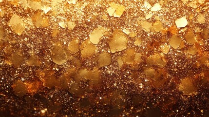 Fototapete - grainy glitter gold foil texture smooth flat golden leaf paper chinese new year spring festival plain background