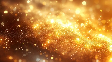 Fototapete - grainy gradient bright golden glitter light yellow white aura retro abstract plain background