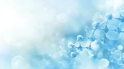 Poster - white and light blue medical abstract gradient background with molecules. web banner. medical backgr
