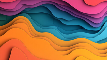Poster - Intricate colorful background composed of many layers with vibrant gradient overlays creating a dynamic and engaging visual experience.