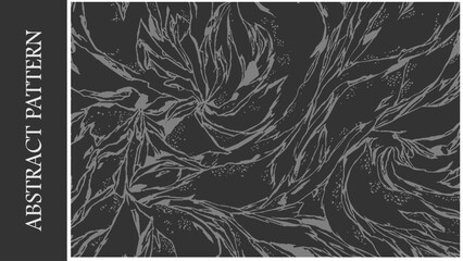 Fototapete - Abstract Pattern with curved shapes, waves, irregular lines. Abstract brush background, graphic resources, design.