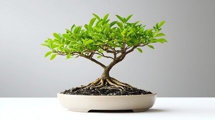 lush and fortuitous ginseng ficus bonsai with exposed roots a captivating piece of natural art for z