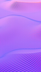 Aufkleber - A purple 3D wave pattern with a textured surface, evoking illusions of depth and technology in a minimal, modern design.......