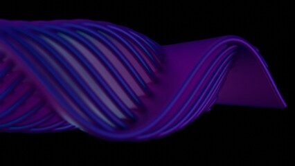 Aufkleber - A neon purple swirl with fluid lines on a dark background, creating a modern, dynamic, and futuristic abstract design with a minimalistic aesthetic........