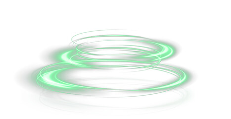 Wall Mural - vibrant, futuristic light trail with swirling green neon waves, glowing twirl png, sparkling energy.