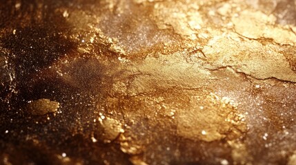 Poster - sanded gold metallic grainy abstract background pearl golden monochrome backdrop with noise