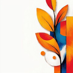 Poster - Abstract Illustration with Flowing Lines and Shapes in Colorful Design for Modern Art and Creative Concepts