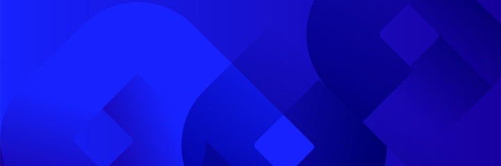 Wall Mural - abstract blue fluid gradient geometric banner design background.