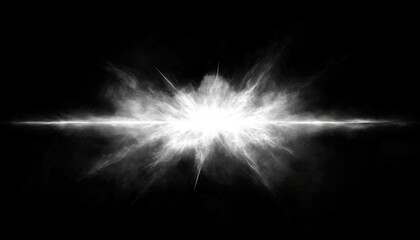 Poster - White Explosion Against Black Background