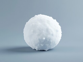 Aufkleber - White Snowball on Light Grey Background
