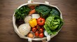 © mhmdyatt - Fresh Groceries in a Reusable Tote Bag on Wooden Surface