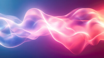 Poster - An abstract visual representation of flowing waves of light, creating a sense of fluidity and motion.