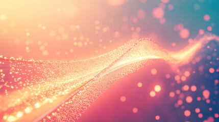 Poster - A mesmerizing wave of sparkling light flows gracefully, evoking feelings of joy and wonder in an abstract form.