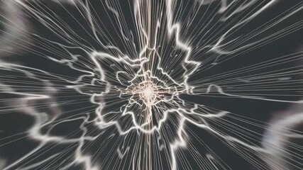 Poster - Dynamic energy pulses radiating from center in abstract symmetrical patterns