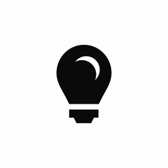 Poster - Light bulb idea icon vector sign
