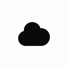 Poster - Cloud data storage icon vector sign