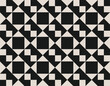 © Aniqa Create - Seamless geometric half square triangle pattern in black and white. Graphical illustration for a unique wall decor, textiles and interior design.