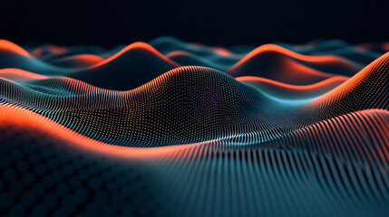 Poster - ethereal wave of light flowing gracefully across a canvas creating an abstract representation of mov