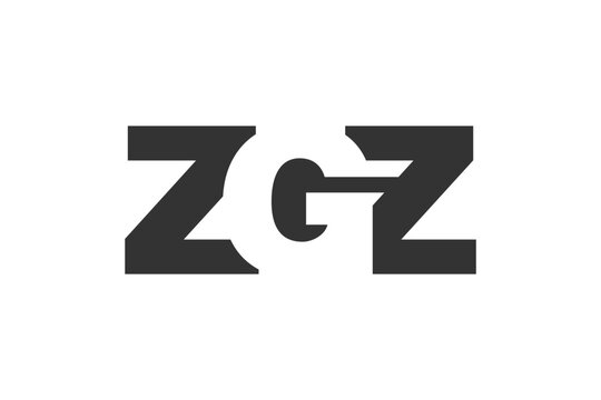 ZGZ logo design. Initial letter Z G Z bold font style for tech startups, consulting, corporate branding. Creative company name, headlines typography identity, trendy logotype.