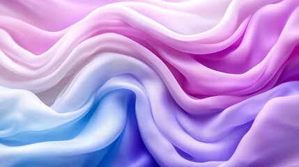 Poster - Softly blending wavy background in pastel shades of pink and blue creating a calm and serene atmosphere ideal for artistic inspiration.