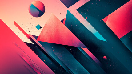 Poster - Abstract tech background. Futuristic interface. Vector illustration with many geometric shape.
