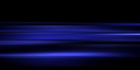 Leinwandbilder - Digitally generated image of blue light and stripes moving fast
