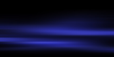 Leinwandbilder - Digitally generated image of blue light and stripes moving fast