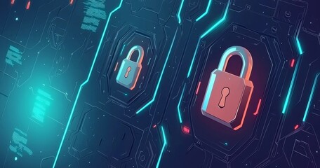 Poster - A hud hologram and lock circuit are utilized in cybersecurity to ensure privacy and protection
