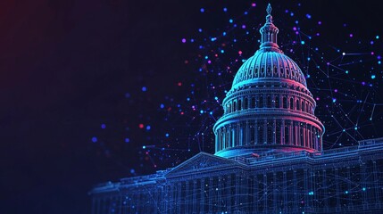 Poster - Holograms serve as a representation of government cybersecurity