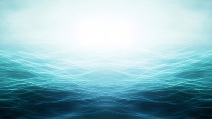 Poster - Abstract Green And Blue Energy Background With Bright Glowing Particles