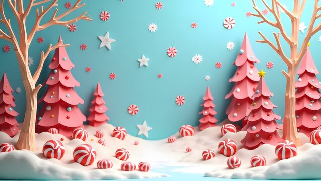 christmas card with christmas tree
