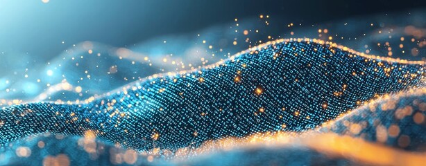 Poster - A neon-lit, high-tech setting provides the backdrop for a futuristic digital interface that highlights holographic data, advanced technology, and robust cybersecurity measures