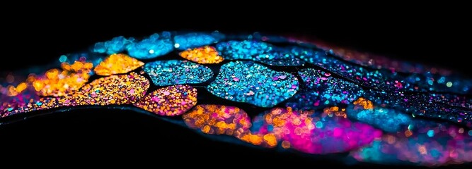 Poster - Background featuring sparkling glitter with hues of pink, purple, and blue