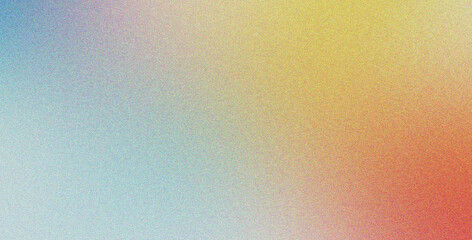 Poster - cyan yellow orange effect background with grainy overlay blur, gradient, contemporary style