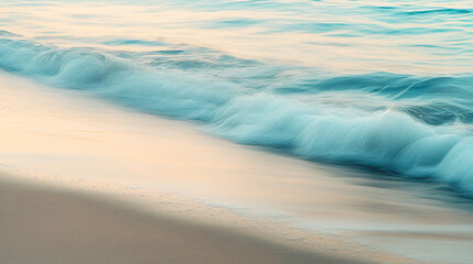Poster - Majestic wave rolling into the shoreline creating a tranquil scene of natural beauty with refreshing water and peaceful ocean vibes.