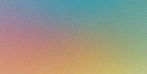 Poster - abstract noise effect in yellow cyan peach tones with grainy, soft, modern style
