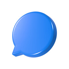Poster - blank button 3d realistic speech bubble chat