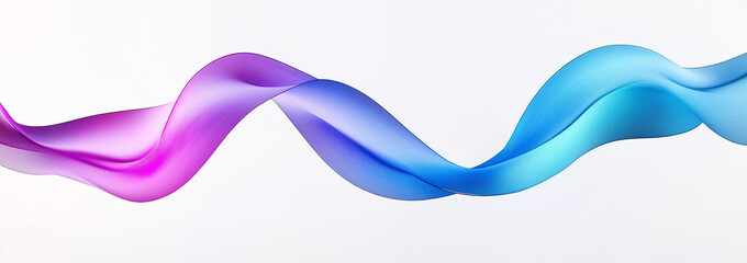 Poster - Abstract Flowing Purple Blue Gradient Waves Design Background