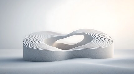 Poster - White heart shapes minimalist abstract background